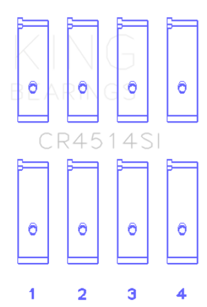 Toyota Camry Connecting Rod Bearings - King Engine Bearings - OE-Replacement (Bi-Metal) Size +0.50mm - `00-`11 Toyota Camry Connecting Rod Bearings - King Engine Bearings - OE-Replacement (Bi-Metal) Size +0.50mm - `00-`11